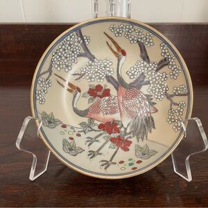 Decorative Bowl Cranes and Blossoms